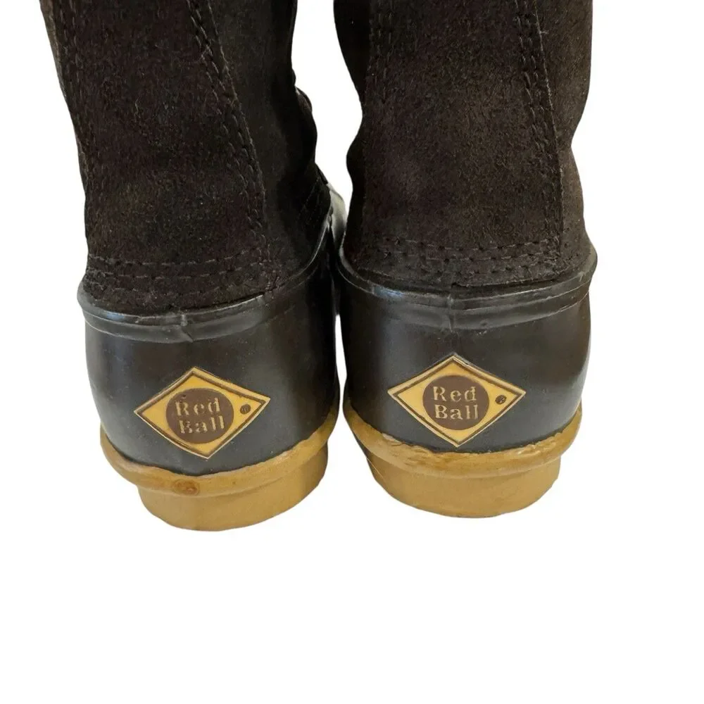 Red Ball By LaCrosse 8 Steel Shank Duck Boots Brown Removable Liners Mens READ